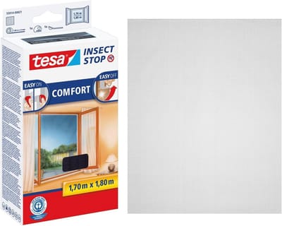 Insectenhor voor Ramen - Comfortabele Muggenhor met Klittenband - Snijbare Raamhor - Antraciet 130 cm x 150 cm