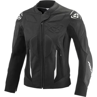 Ixon Wonder-SP JKT L Zwart Wit Dames Leren Motorjas - Jas