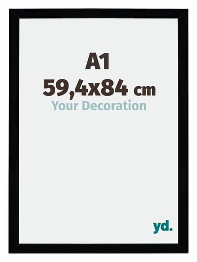 Your Decoration - Puzzellijst 59,4x84 cm - Zwart Hoogglans - Puzzellijst 1500-2000 stukjes - MDF Fotolijst - Mura
