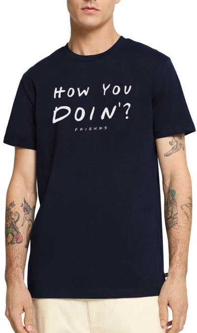 Friends How You Doin' Citaat Premium T Shirt Heren