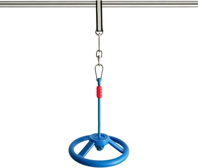 Hinderniswiel - Speeltuin wiel - Fitness training - 360 graden draaibaar - 26x26x29 cm - Blauw