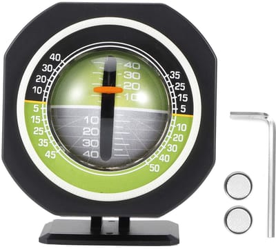 Dailygoods- Hellingmeter Digitale Inclinometer - Verstelbare Kijkhoek - Ergonomisch Ontwerp - LED-lamp - ABS/PMMA - 75 x 70 x 45 mm