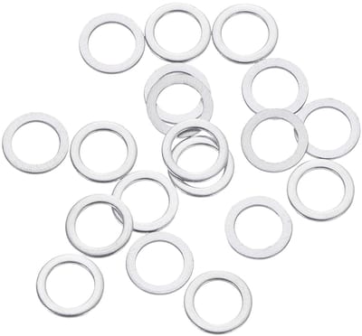 Dailygoods - QUARKZMAN 20 stuks M4 sluitringen, 4 x 6 x 0,5 mm, 304 roestvrij staal, platte afstandhouders voor schroeven, bouten, auto's, industriële machines