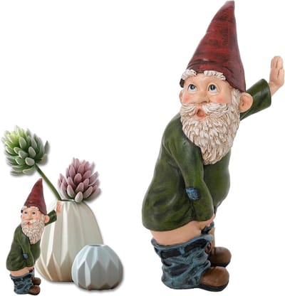 Naughty Tuinbeeldje - Grappige Grote Tuindecoratie, Decoratief Beeld voor Buiten, Woonkamer en Park