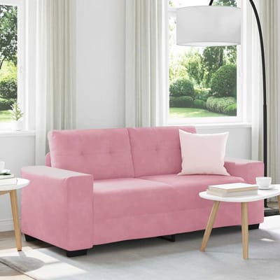 vidaXL - loveseat - bank - roze - 180x77x82 - cm - fluweel