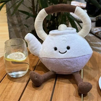 Schattige Thee Set Pluche Speelgoed Gevuld Schattige Theepot Theekopje Roomtaart Kawaii Decor Groot Cadeau Verjaardagsfeestje Afternoon Tea Attributen