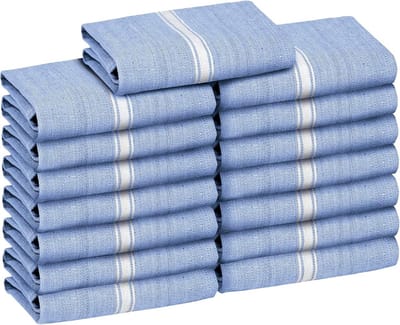 Klassieke theedoeken - Keukenhanddoeken - Keuken schoonmaken - Super absorberend - 15 stuks - Blauw