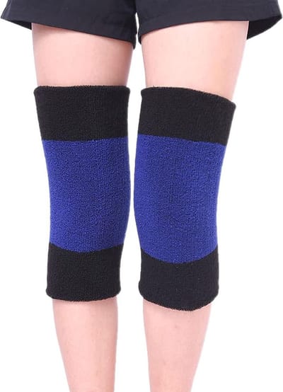 Kniebeschermers - Sportbescherming - Winterse Sporten - Ergonomisch Elastisch Design - One Size - Blauw Zwart