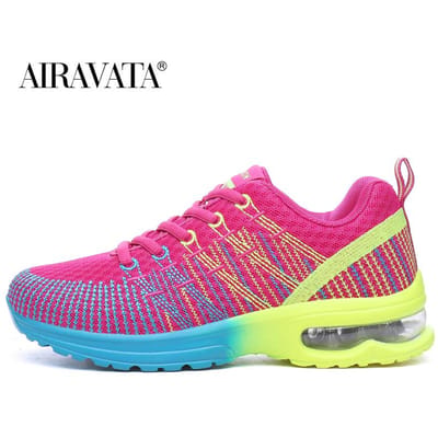 Dames Casual Schoenen Kleurrijke Air Cushion Sneakers Ademende Schoenen Tennisschoenen Maat 35-42 40 pink
