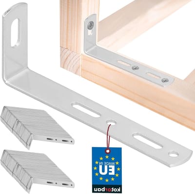 Wandbevestiging Staal - Meubelverbinder Hoek - Kasten Bevestigen - Verzinkt Oppervlak - 90 x 35 mm - Zilver