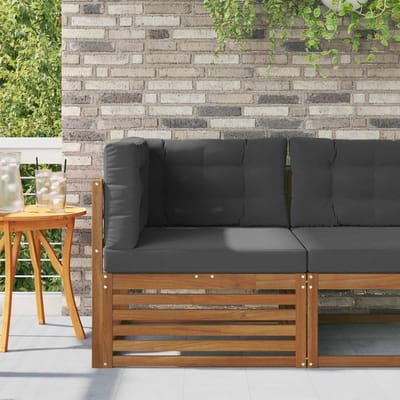 Hoekbank Massief Hout - Tuinbank Set - Buiten Zitten - Modern Lamellenontwerp - 83 x 83 x 73 cm