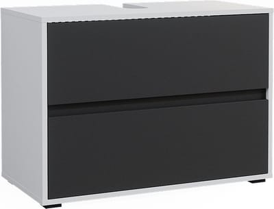 Vicco Maltin Wastafelonderkast – 80.2 x 58.2 cm met twee grote laden Wit/antraciet