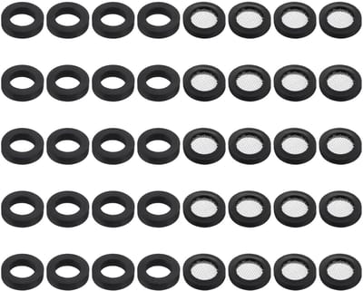 Dailygoods- Douchekop Afdichting 40 Stuks - Rubber/RVS Sealingringen - O-ring/Filternet - 1/2 Inch Douche - Schone Waterdoorstroming - Verlengt Levensduur Douchekop - Afdichtringen