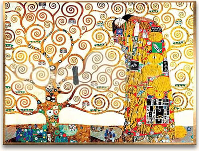 Handgeschilderd olieverfschilderij - olieverf op canvas - Gustav Klimt 'Omarmd onder de Boom'