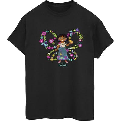 Disney Dames/Dames Encanto Mirabel Vlinder Katoenen Vriend T-shirt (Zwart)