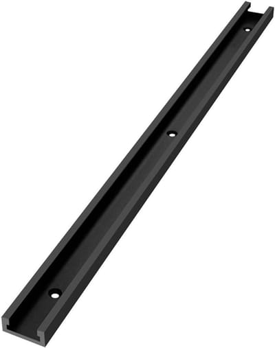 Verstekmal Aluminiumlegering - Houtbewerking T-Track - Precisie Zagen - Verstelbare Lengte - 19x9.5mm Standaard - Zwart