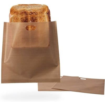 Toastzakken voor Broodrooster – Herbruikbaar – Ideaal voor Glutenvrij – Geen Kruimels – 3 Stuks