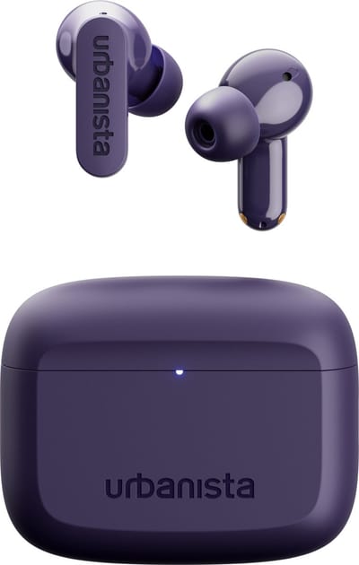 Urbanista Palo Alto Draadloze Oordopjes – met Noise Cancelling – 45u Afspeeltijd – Bluetooth – Voor Sporten en Dagelijks Gebruik – Paars