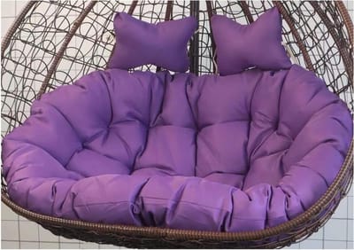 Dubbel Hangend Kussen - Eierstoel Kussen - Buiten Ontspannen - Extra Dikke Vulling - 150 x 110 cm - Paars