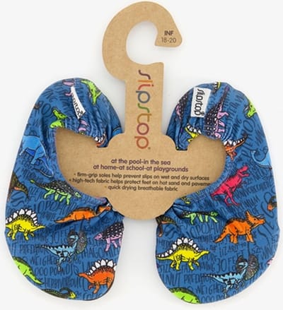 Slipstop Texas Dino - Grijsblauw met gekleurde dino's