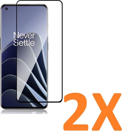 Volledige dekking Screenprotector Glas - Tempered Glass Screen Protector Geschikt voor: OnePlus 10 Pro - 2X