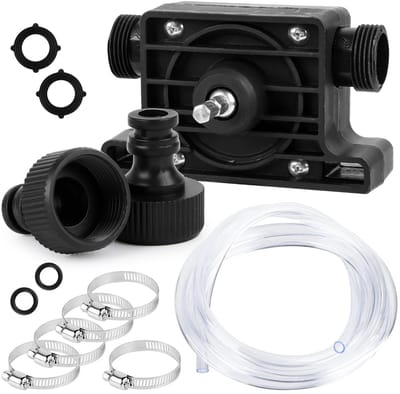 Dailygoody - Mini-elektrische boormachinepomp - Waterpomp - Kunststof behuizing - Zwart - Vloeistofpomp - Geschikt voor tuinbak en regenvat