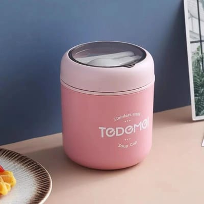 510ml Roestvrijstalen Lunchbox met Lepel Thermische Voedselcontainer Vacuüm Beker Geïsoleerde Bento Box Thermos Soepbeker Voor Kinderen School gray