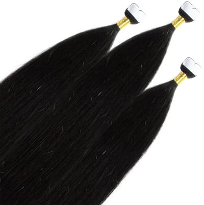 hair2heart Premium Mini Tape Extensions Echt haar - 12 tapes 50 cm 4/0 middenbruin