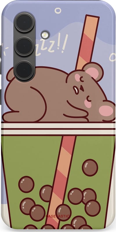 Casetastic Hoesje Geschikt voor Samsung S24 - Stijlvolle Beschermende Duo-layer Case - Bubbelthee Droom