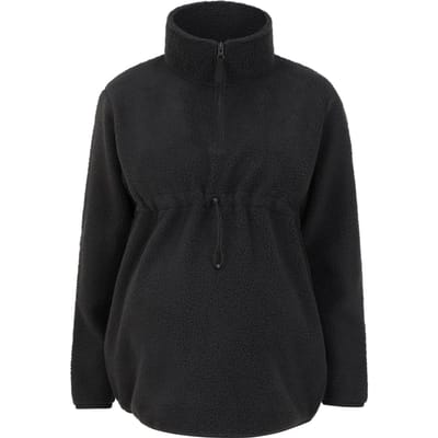 Mountain Warehouse Dames/Dames Sherpa Half Rits Zwangerschaps Fleece Top (Zwart)