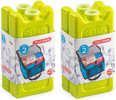 Plasticforte kleine koelelementen - 4x stuks - groen - 11 x 5.5 cm - kunststof - goede kwaliteit