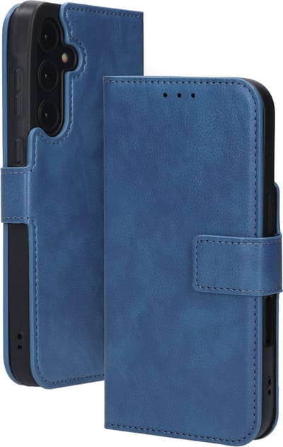 Mobiparts hoesje geschikt voor Samsung Galaxy A55 - Wallet/Boekhoesje - Eco Leer - Magneet Sluiting - Opberg vakken - Blauw