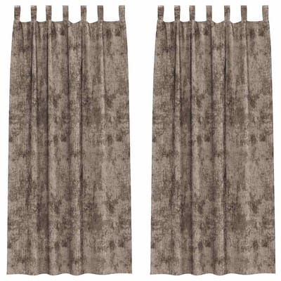 vidaXL Velvet Gordijnen 2 st Cappuccino 225 x 140 cm Fluweel