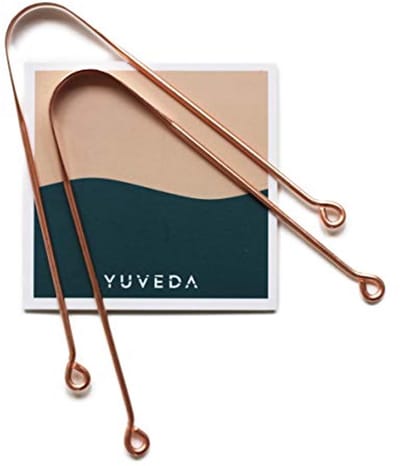 Tongreiniger van koper - 2 Ayurveda tongschrapers voor effectief mondverzorging ritueel