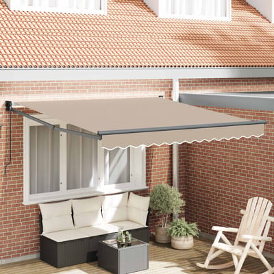 vidaXL - Uitschuifbare - luifel - Beige - 350 - x - 250 - cm