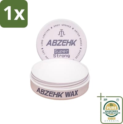 1 x Abzehk - Hair Wax - Grey Super Strong - Matte Styling & Extreme Fixatie - 150ml- Haartype - Styling Wax - Matte Finish - Extreme Hold - Hair Wax Grey