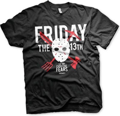 Friday The 13th Heren Tshirt -S- The Day Everyone Fears Zwart