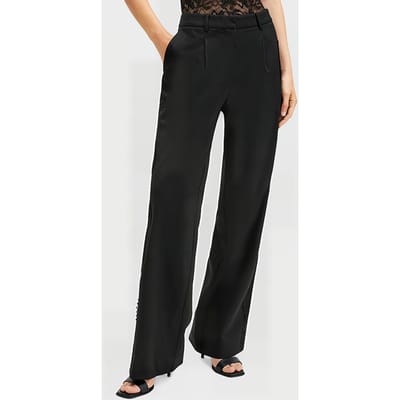 AllSaints Lacey Trouser Black Maat: 6 | Wijde Broeken Outlet | Dames | Zwart