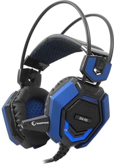 Rampage Sn-R5 X-Core Gaming headset zwart met blauw