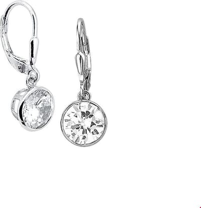 Huiscollectie Oorhangers Zirkonia Zilver Gerhodineerd Glanzend