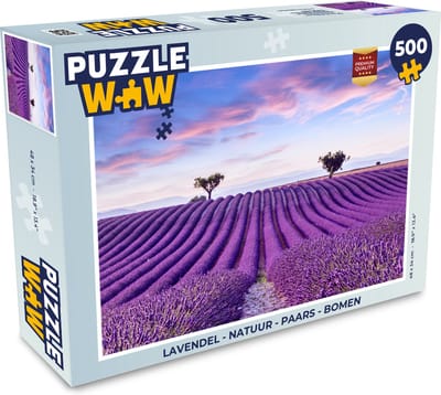 Puzzel Lavendel - Natuur - Paars - Bomen - Bloemen - Legpuzzel - Puzzel 1000 stukjes volwassenen