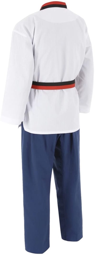 JCalicu poomsae taekwondopak poom jongen | WT | Wit / Blauw (Maat: 190)
