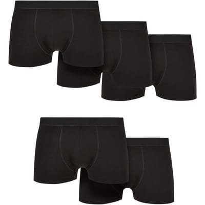 Urban Classics Boxers - Set van vijf stevige boxershorts van organisch katoen - S tot XXL - voor Mannen - zwart
