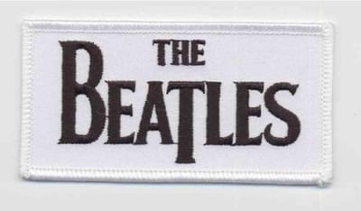 The Beatles - Drop T Logo Patch - Wit