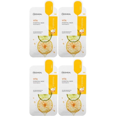 MEDIHEAL, Vita, Essential Beauty Mask, 4 sheets, 24ml (0.81fl oz) each