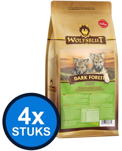4x Wolfsblut - Puppy Dark Forest - Hondenvoer Droogvoer - 2 kg