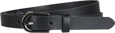 Fana Belts Leren Riem dames zwart - Zwarte Gesp - Taillemaat 110 - Zwarte riem dames - Dames riemen - Pak riem zwart