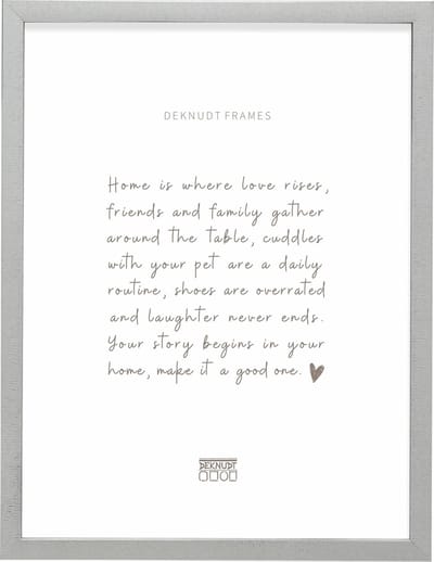 Deknudt Frames fotolijst S47EE2 - zilverkleur met zwart - 40x50 cm