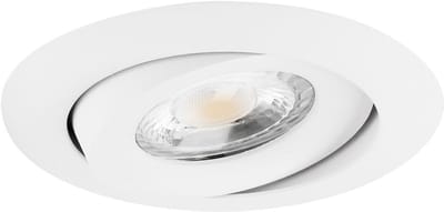Verona - Inbouwspot Wit Rond - Kantelbaar - 1 Lichtpunt - Ø 82mm - Curved