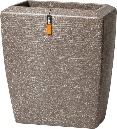 Capi Europe - Bloembak rechthoek hoog Arc Granite - 90x35x60 - Beige - Bloempot Voor binnen en buiten - Beschikbaar in XL formaten - Breukbestendig - 100% Recyclebaar - Levenslang garantie - NBGS8063